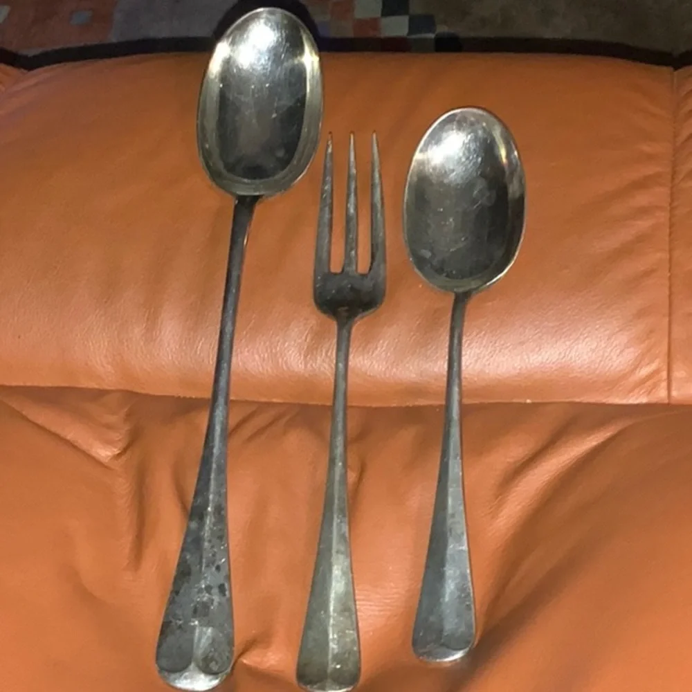 Israel Freeman & Sons Ltd. England Heavy Silver Plated Serving Pieces Vintage